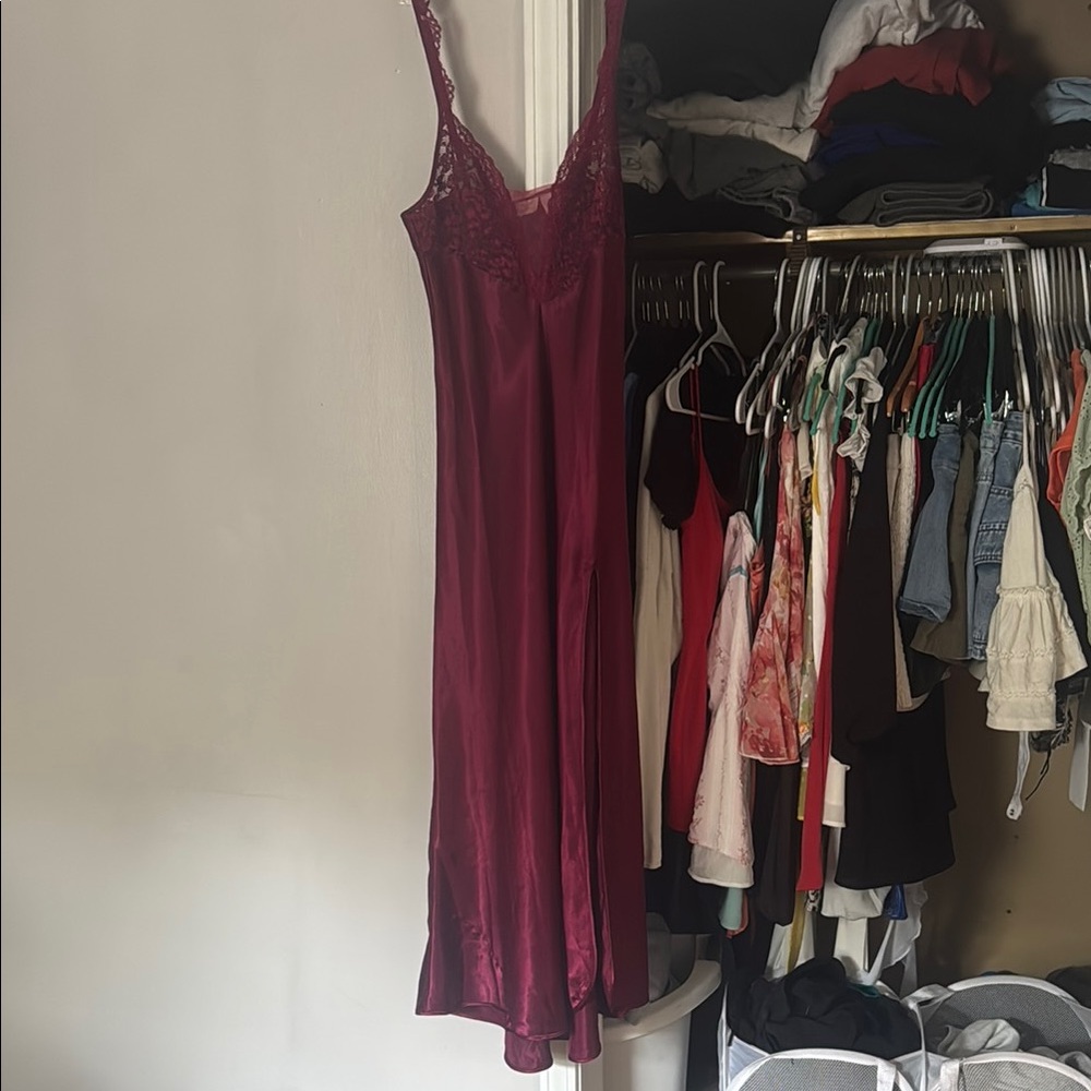 Victoria's Secret Red Satin Chemise
